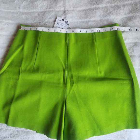 ZARA set co-ord Oversized Blazer sz S + skort sz XL Lime Green. NO SEPARATION. - Picture 6 of 10